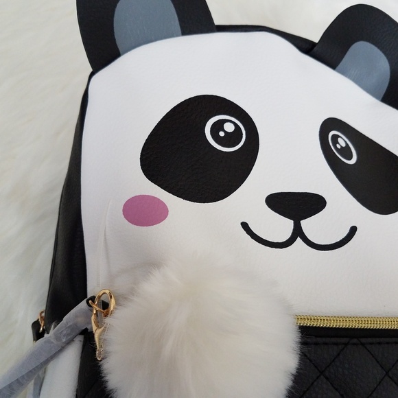 Panda Backpack Quilted Design Cute Animal Adorable - Picture 5 of 5